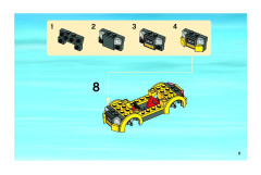 LEGO 8404 instructions page 9 – build guide