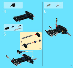 LEGO 8415 instructions page 3 – build guide