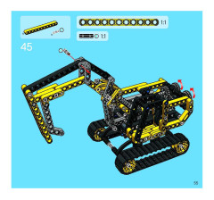 LEGO 8419 instructions page 55 – build guide