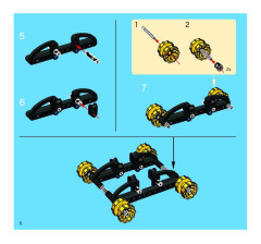 LEGO 8419 instructions page 6 – build guide