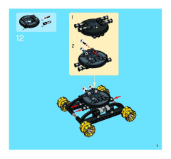 LEGO 8419 instructions page 9 – build guide
