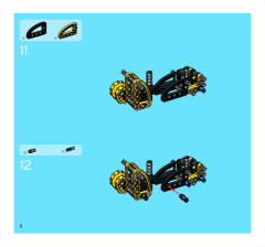 LEGO 8419 instructions page 8 – build guide