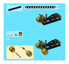 LEGO 8419 instructions page 9 – build guide