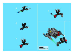 LEGO 8420 instructions page 73 – build guide