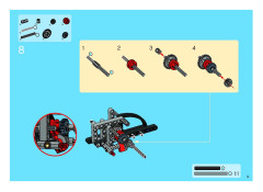 LEGO 8421 instructions page 9 – build guide