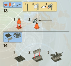 LEGO 8486 instructions page 9 – build guide