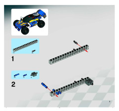 LEGO 8494 instructions page 3 – build guide