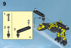 LEGO 8504 instructions page 9 – build guide