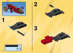 LEGO 8510 instructions page 2 – build guide