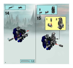 LEGO 8623 instructions page 8 – build guide