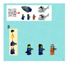 LEGO 8633 instructions page 3 – build guide