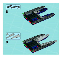 LEGO 8633 instructions page 9 – build guide