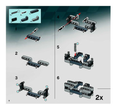 LEGO 8651 instructions page 6 – build guide