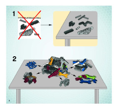 LEGO 8697 instructions page 2 – build guide