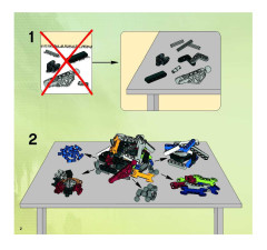 LEGO 8698 instructions page 2 – build guide