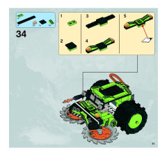 LEGO 8708 instructions page 33 – build guide