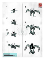 LEGO 8724 instructions page 1 – build guide
