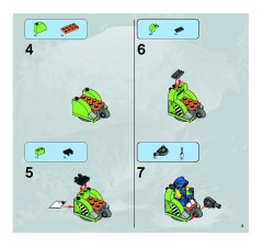 LEGO 8961 instructions page 3 – build guide