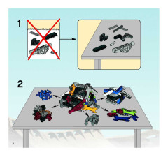 LEGO 8990 instructions page 2 – build guide