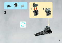 LEGO 9676 instructions page 9 – build guide